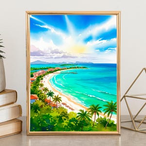Saint Martin Travel Print Wall Art Saint Martin Wall Hanging Home Décor Saint Martin Gift Art Lovers Caribbean Art Lover Gift Saint Martin