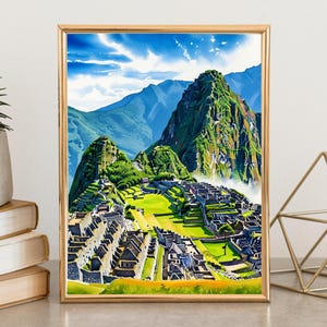 Machu Picchu Travel Print Wall Art Machu Picchu Wall Hanging Home Décor Peru Gift Art Lovers Inca Ruins Art Lover Gift Machu Picchu Print