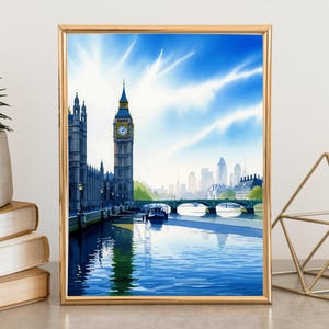London Travel Print Wall Art London Wall Hanging Home Décor London Gift Art Lovers UK Art Lover Gift London Print United Kingdom Wall Art