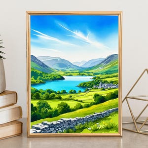 Lake District Travel Print Wall Art Lake District Wall Hanging Home Décor Lake District Gift Art Lovers UK Art Lover Gift Lake District