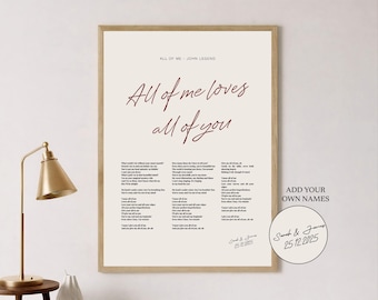 Custom Song Lyric Wall Art Song Lyrics Print Lyric Poster Lyrics Poster Personalized Song Music Poster