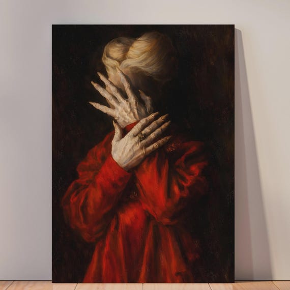 Bram Stoker Dracula Art Print, Gothic Horror Movie Poster