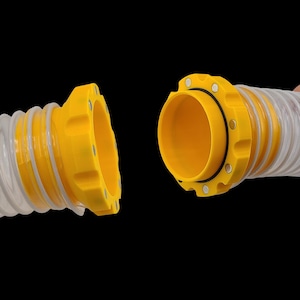 2.5" magnetic shop vac hose quick connect adapter — male & female set of 2