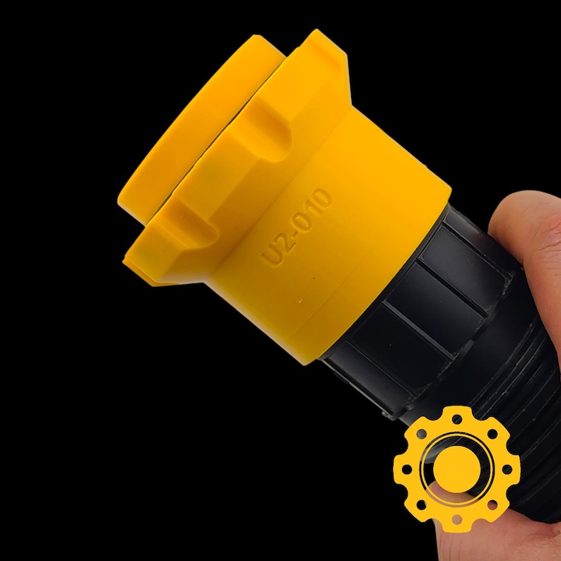 Magnetic adapter for ridgid / shopvac 2.5" vacuum hose — male, vacuum end image 3