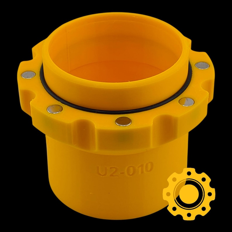 Magnetic adapter for ridgid / shopvac 2.5" vacuum hose — male, vacuum end image 4