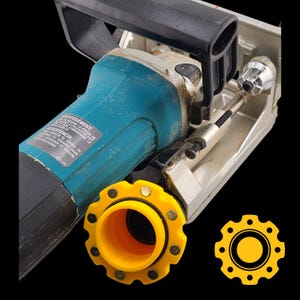 Magnetic dust hose adapter for makita biscuit joiners and drywall jigsaw