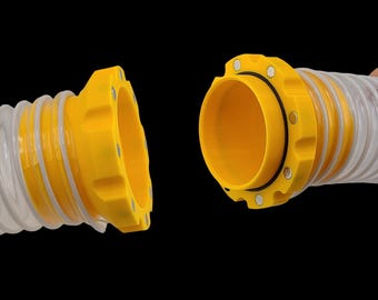 2.5" magnetic shop vac hose quick connect adapter — male & female set of 2