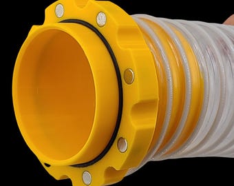 Adaptador de conexión rápida magnético de 2,5" para manguera de aspiradora de taller (macho)