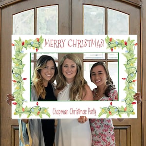 Christmas Party Photo Prop Frame PRINTED, Ready to Use, Christmas Party Decor, Holiday Party Decor Photo Booth, Selfie Frame, Christmas Prop