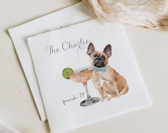 Personalized Pet Wedding Cocktail Napkins, Full Color Custom Wedding Napkins, Signature Drink Napkins, Watercolor Pet Cocktail Napkins