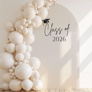 Personalized Graduation Photo Arch Backdrop: Printed Foam Board Prop, Class of 2026 Decor