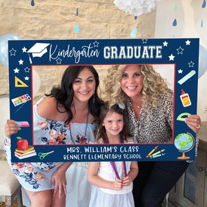 Graduation Photo Prop Frame Template, Editable Grad Party Photo Booth Frame Printable, 2022 Graduation Party Decor, Graduation Backdrop