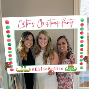 Holiday Party Photo Booth, Christmas Party Photo Prop Frame PRINTED, Ready to Use, Christmas Holiday Party Decor Photo Booth, Selfie Frame