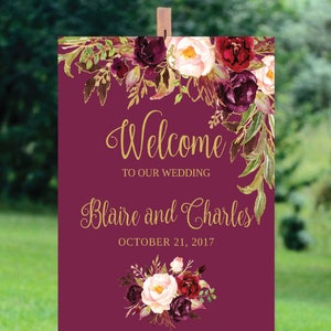 Blush Rose Gold & Lilac Wishing Well Message Personalised Wedding Sign
