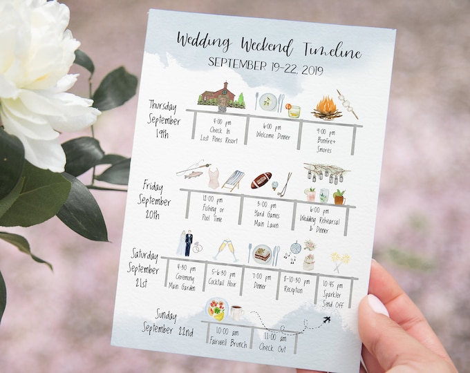 Wedding Weekend Timeline Template Printable Editable Wedding Etsy Wedding Weekend Timeline Template Printable Editable Wedding Etsy