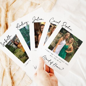 Photo Bridesmaid Proposal Card Template, Will You Be My Bridesmaid Printable, Editable Maid of Honor Proposal Card, Bridesmaid gift box