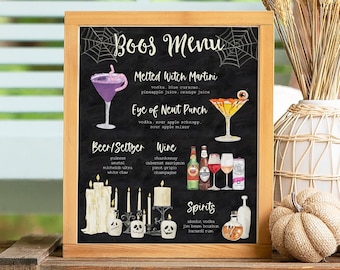 Halloween Bar Menu Template, Halloween Signature Cocktails Template, Drink Menu Template, Signature Drinks, Halloween Party Decor, Candles