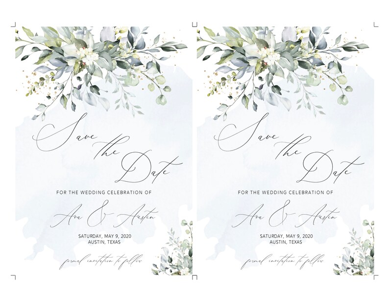 Watercolor Succulent Save the Date Template (Digital Download) image 6