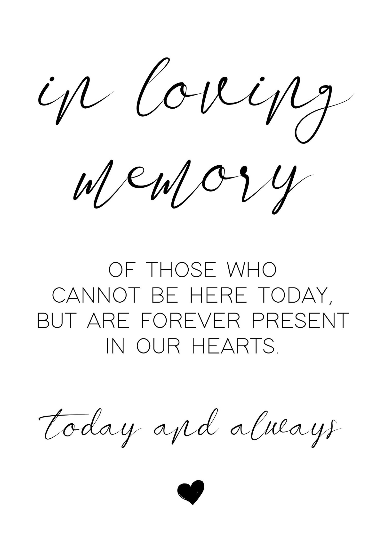 In Loving Memory Sign Template Printable Modern Minimalist Etsy In Loving Memory Sign Template Printable Modern Minimalist Etsy
