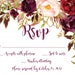 Wedding Invitation Template Printable / Editable / Marsala - Etsy