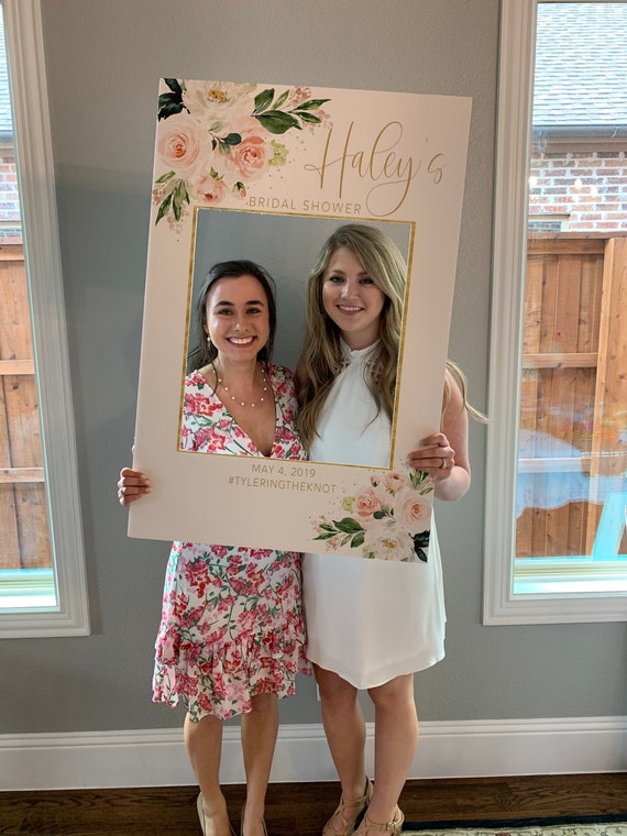 Photo Prop Frame Printable Blush Pink Bridal Shower