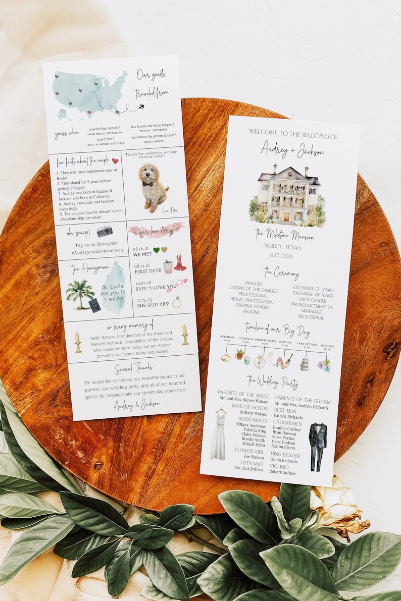 infographic wedding program