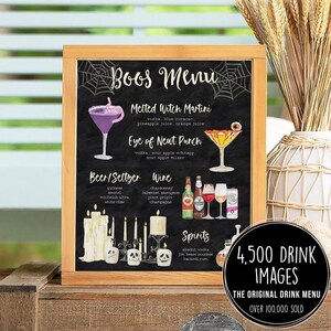 Halloween Bar Menu Template, Halloween Signature Cocktails Template, Drink Menu Template, Signature Drinks, Halloween Party Decor, Candles