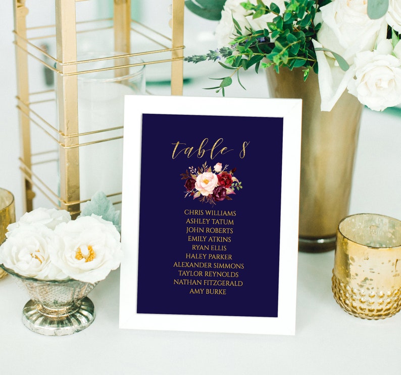 Wedding Seating Chart Cards Template Printable Wedding - Etsy