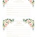 Printable Blush Pink and Gold Floral Advice for the Bride-to-be Bridal ...
