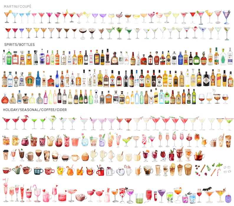 Plantilla de menú de bar, menú de bebidas editable moderno, menú de bar minimalista imprimible, letrero de bebidas exclusivas, más de 4000 imágenes, el menú de bar original imagen 5