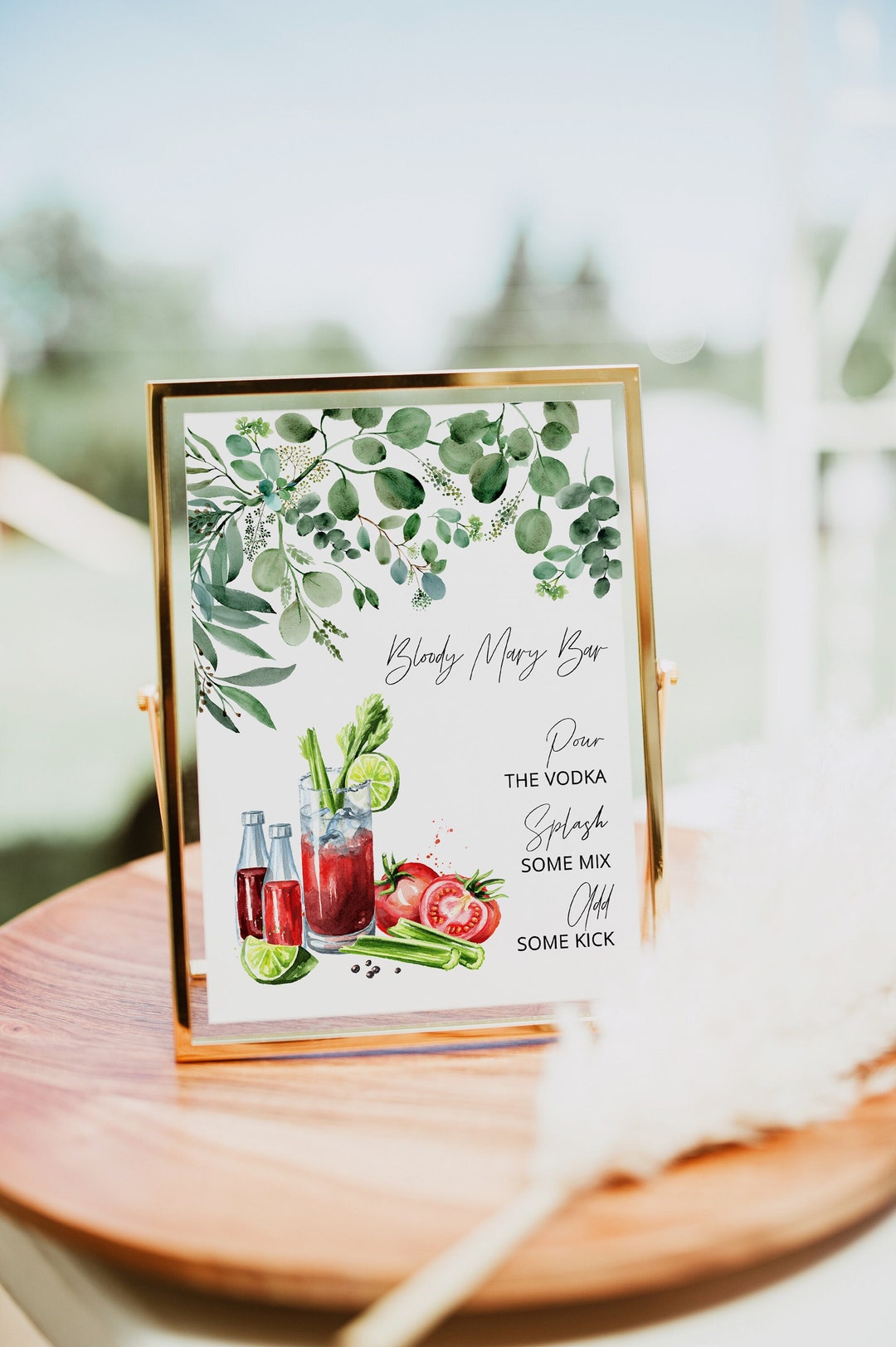 Bloody Mary Bar Sign, Bloody Mary Instant Download Bar Sign, Bloody Bar