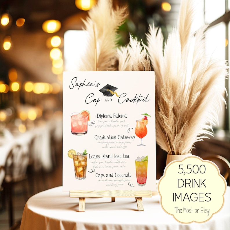 graduation cocktail sign