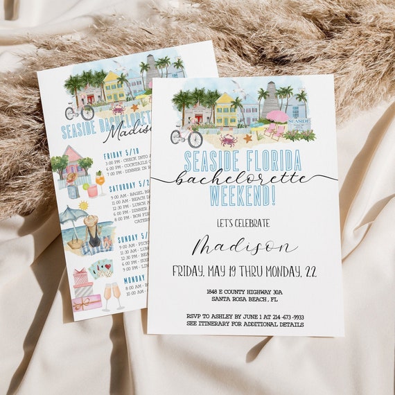 Seaside Bachelorette Weekend Itinerary Invite Template Editable Hen seaside-bachelorette-weekend-itinerary-invite-template-editable-hen