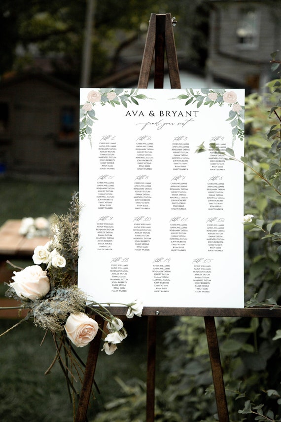 15 Table Seating Chart