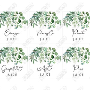 Mimosa Bar Sign Download, Printable Mimosa Sign, Mimosa Juice Label Tags, Instant Download, Watercolor Champagne Bar Sign, Mimosa Brunch image 4