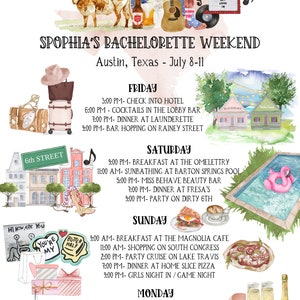 Austin Bachelorette Itinerary Template: Editable Girls Weekend Invite image 4