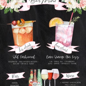 Design Your Own 4,000 Drink Images Garnishes Included, Signature Cocktail Sign Template, Chalkboard Bar Menu Printable, Instant Download image 9
