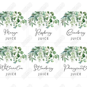 Mimosa Bar Sign Download, Printable Mimosa Sign, Mimosa Juice Label Tags, Instant Download, Watercolor Champagne Bar Sign, Mimosa Brunch image 5