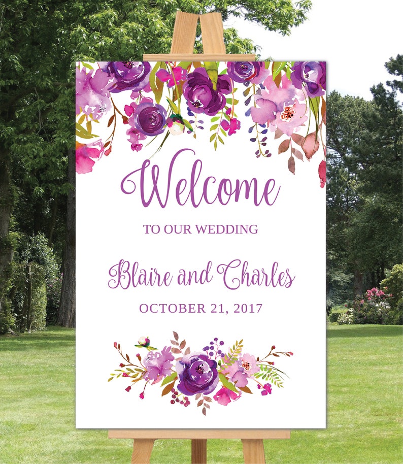 Wedding Sign Template / Printable / Editable / Three Etsy