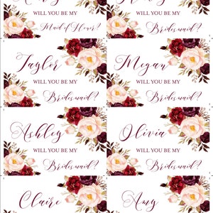 Will You Be My Bridesmaid Wine Label Printable, Bridesmaid Proposal ...
