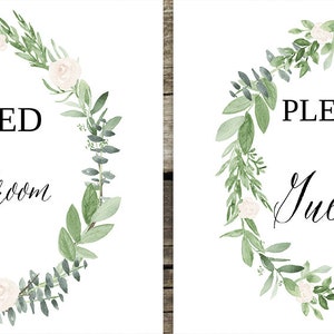 Wedding Signs Template, Wedding Signage, Wedding Signs Printable, Wedding Signs Botanical, Wedding Sign Bundle, 10 Signs 8x10, Greenery Sign image 5