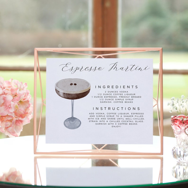 Cocktail Recipe Cards Template Cocktail Recipe Cards Template