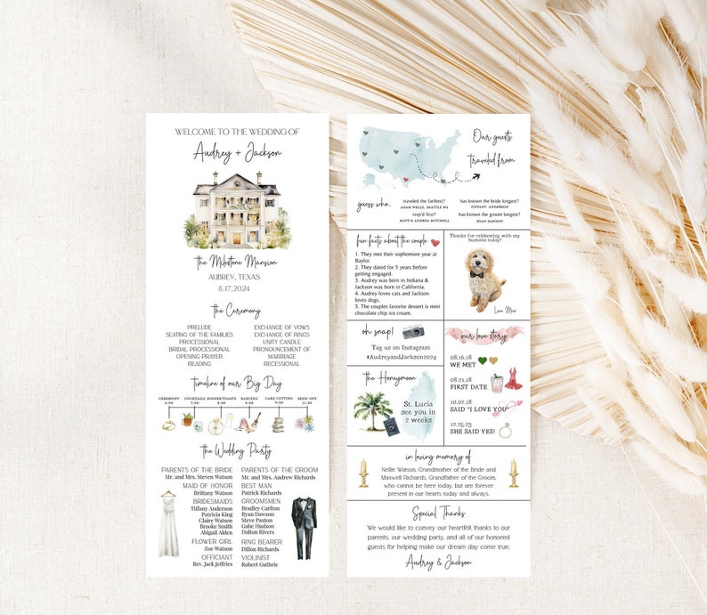 infographic wedding program