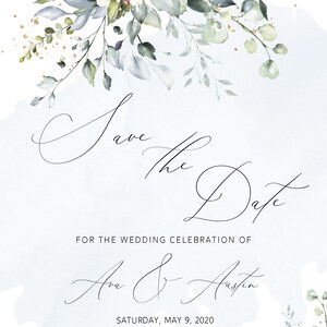 Watercolor Succulent Save the Date Template (Digital Download) image 5