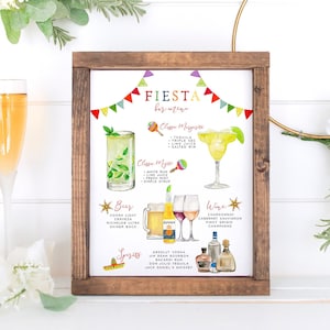 Fiesta Bar Menu Template, Cinco de Mayo Editable Cocktail Template, Fiesta Drink Menu Sign Template, Signature Drinks Sign, 4,000+ Drinks