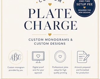 Custom Plate Setup Fee – Custom Monograms & Customer-Provided Designs