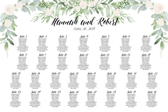 Blank Seating Chart Template