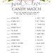 Candy Match Game Bridal Shower Template Printable Wedding - Etsy