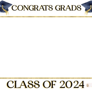 Graduation Photo Prop Frame Template, Grad Party Photo Booth Frame Printable, 2024 Graduation Party Decor Sign, Graduation Party Backdrop image 7