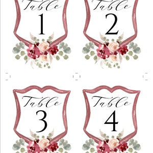 Table Numbers Wine Labels Wedding, Wine Label Table Numbers Printable ...